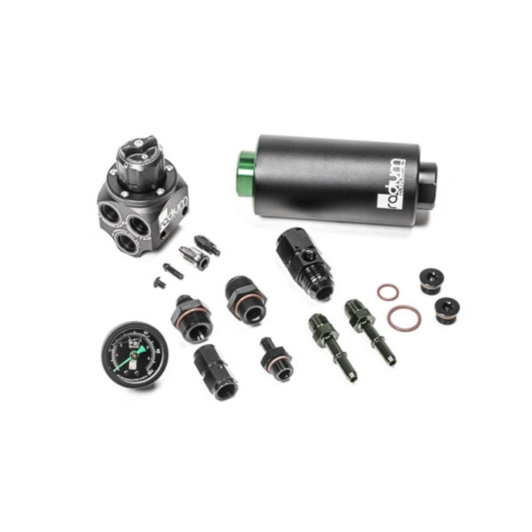 Radium Engineering Fuel Pressure Regulator and Fuel Filter Kit With Microglass Filter 01-06 BMW E46 M3