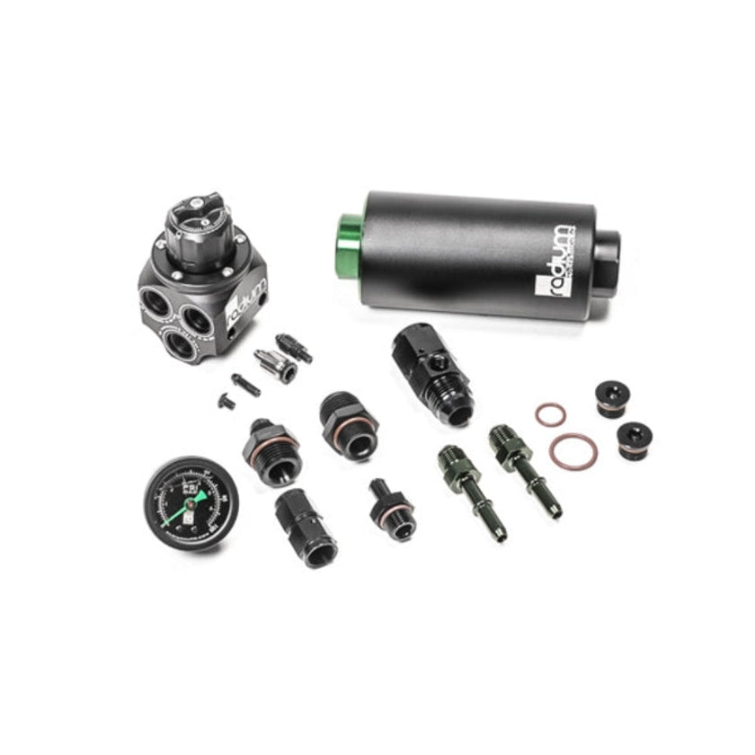Radium Engineering Fuel Pressure Regulator and Fuel Filter Kit With Microglass Filter 01-06 BMW E46 M3