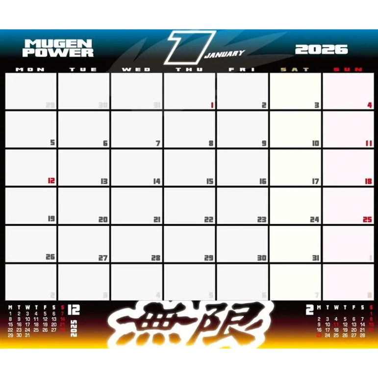 Mugen Calendar 2026