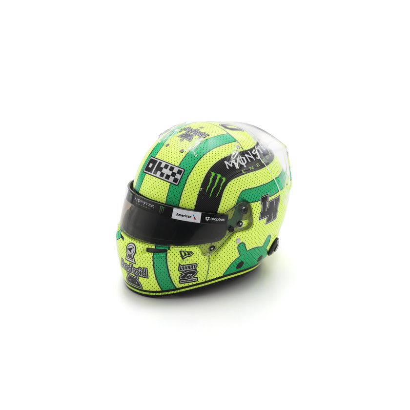 Spark McLaren Racing F1 F1 Team Lando Norris 2025 Austin GP Mini Helmet Adults - Yellow - 1:5 Scale