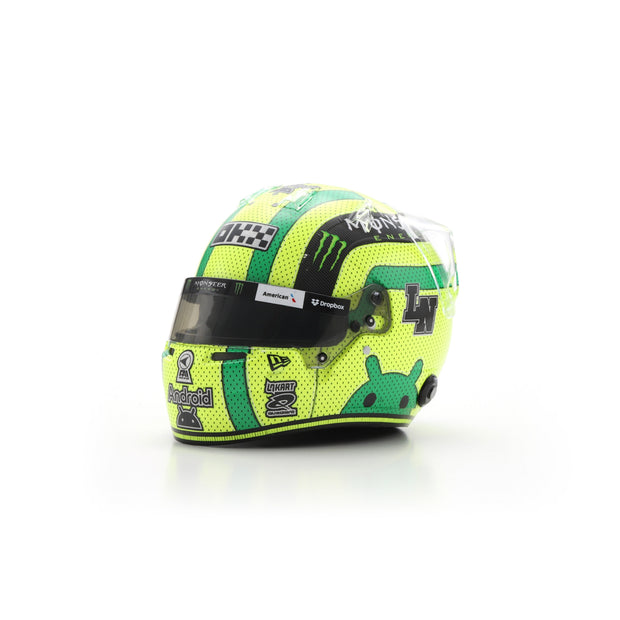 Spark McLaren Racing F1 F1 Team Lando Norris 2025 Austin GP Mini Helmet Adults - Yellow - 1:5 Scale