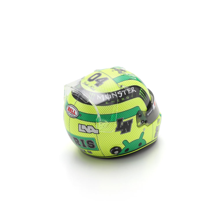 Spark McLaren Racing F1 F1 Team Lando Norris 2025 Austin GP Mini Helmet Adults - Yellow - 1:5 Scale