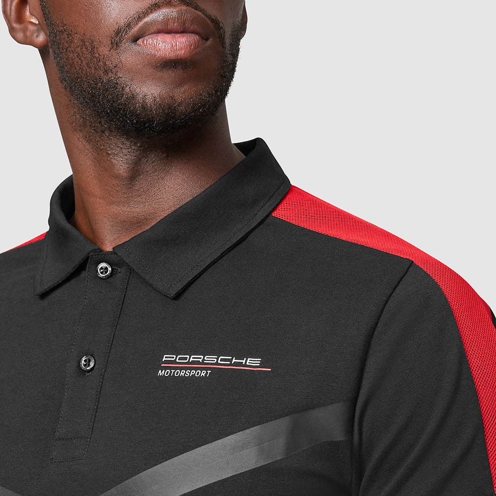 Porsche Motorsport Mens Polo - Black