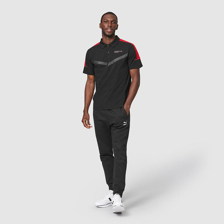 Porsche Motorsport Mens Polo - Black