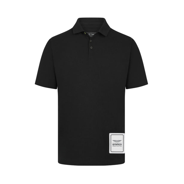 Aston Martin F1 Logo Polo Mens - Black