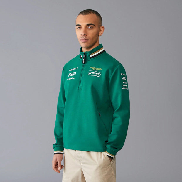 Aston Martin F1 Team 2024 Quarter Zip Mens - Green