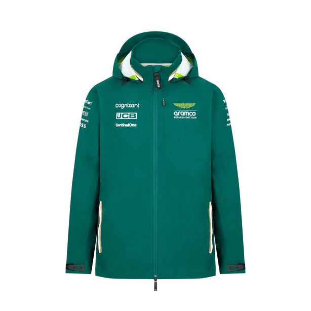 Aston Martin F1 Team 2024 Rain Jacket Mens - Green