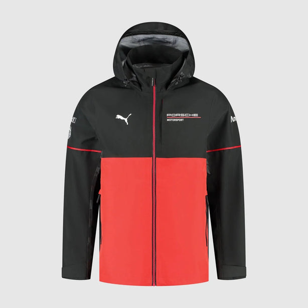 Porsche Motorsport Team 2026 Rain Jacket Mens - Black