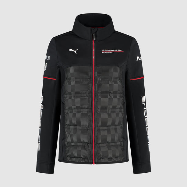 Porsche Motorsport Team 2026 Hybrid Jacket Womens - Black