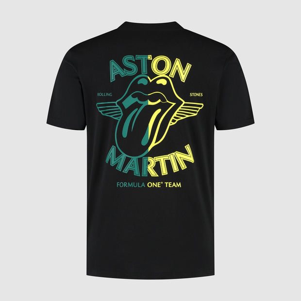 Aston Martin F1 Special Edition Rolling Stones Tee Mens - Black