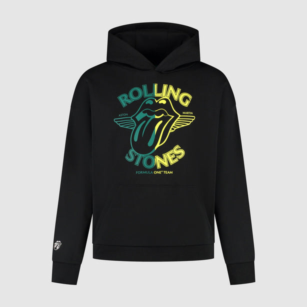Aston Martin F1 Special Edition Rolling Stones Hoodie Mens - Black