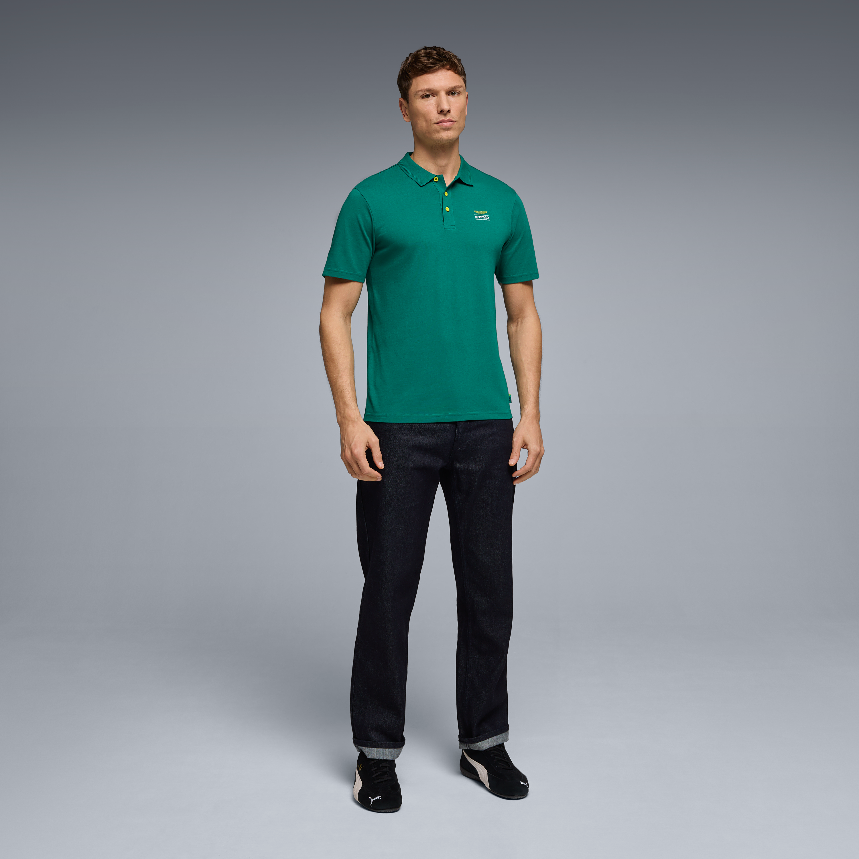 Aston Martin F1 Seasonal Polo Mens - Green