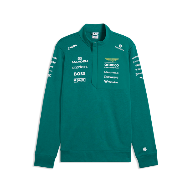 Aston Martin F1 Team 2026 Half Zip Sweat Mens - Green Lux
