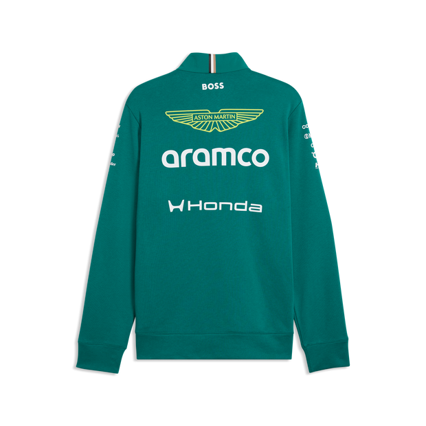 Aston Martin F1 Team 2026 Half Zip Sweat Mens - Green Lux
