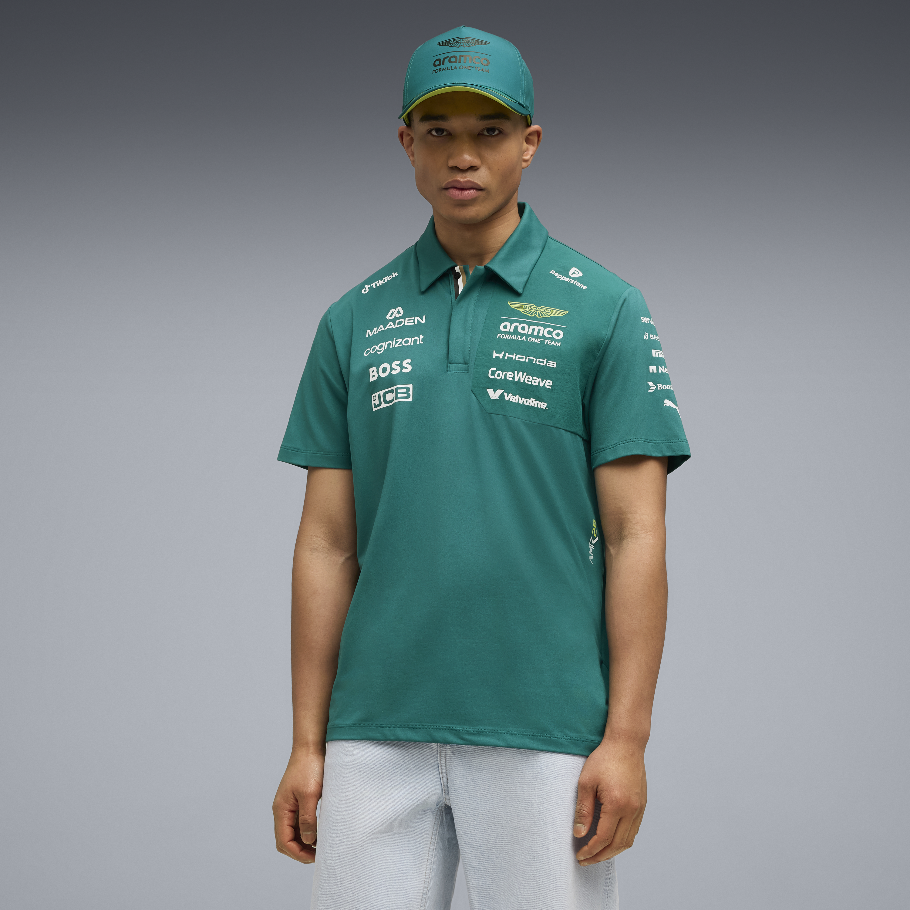 Aston Martin F1 Team 2026 Polo Mens - Green Lux