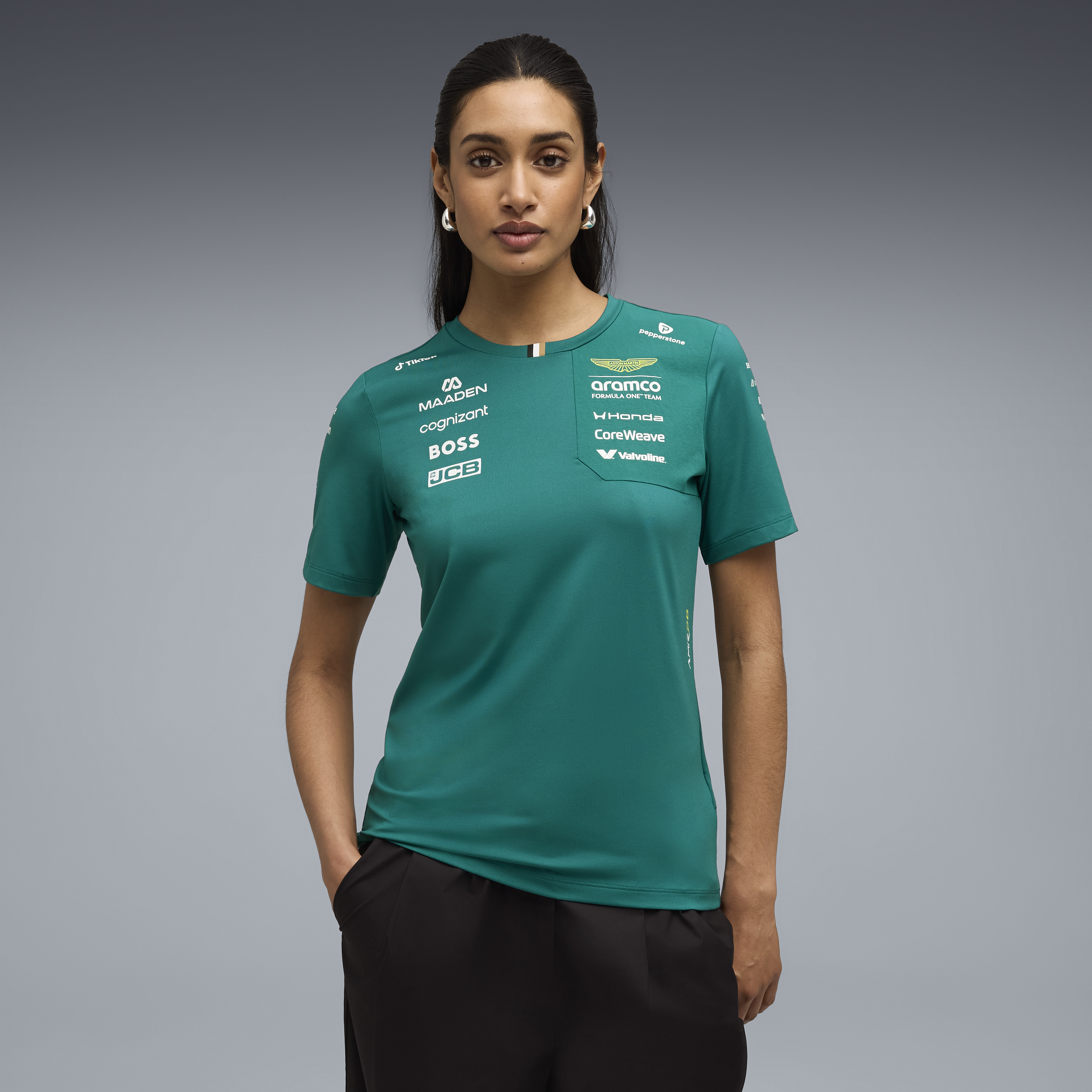 Aston Martin F1 Team 2026 Tee Womens - Green Lux