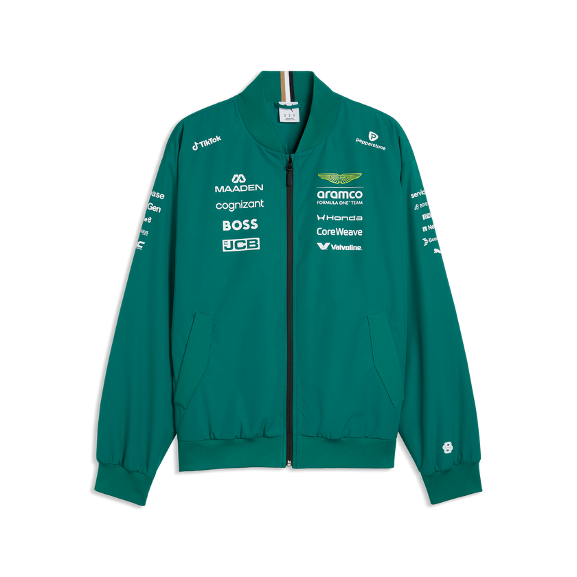 Aston Martin F1 Team 2026 Bomber Jacket Mens - Green Lux