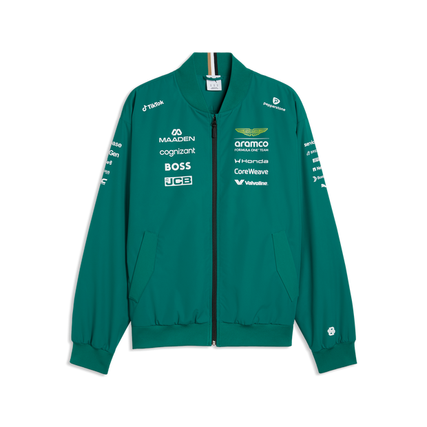 Aston Martin F1 Team 2026 Bomber Jacket Mens - Green Lux