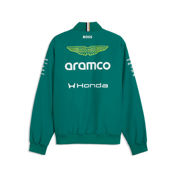 Aston Martin F1 Team 2026 Bomber Jacket Mens - Green Lux
