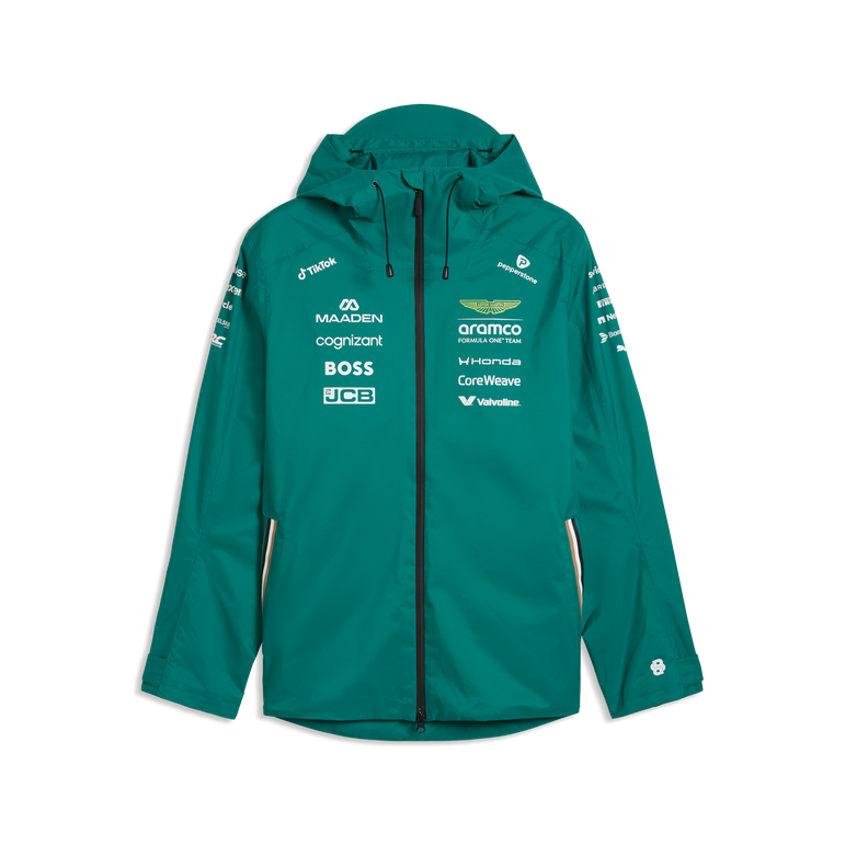 Aston Martin F1 Team 2026 Rain Jacket Mens - Green Lux