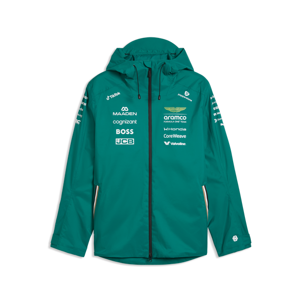 Aston Martin F1 Team 2026 Rain Jacket Mens - Green Lux