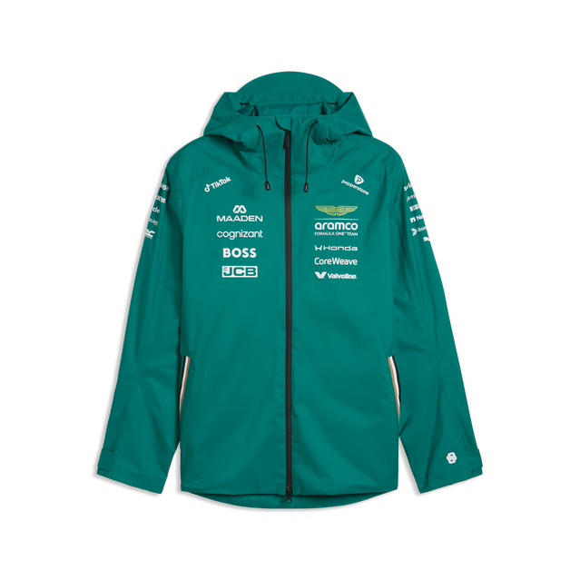 Aston Martin F1 Team 2026 Rain Jacket Mens - Green Lux