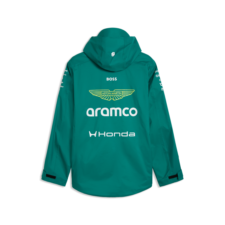 Aston Martin F1 Team 2026 Rain Jacket Mens - Green Lux