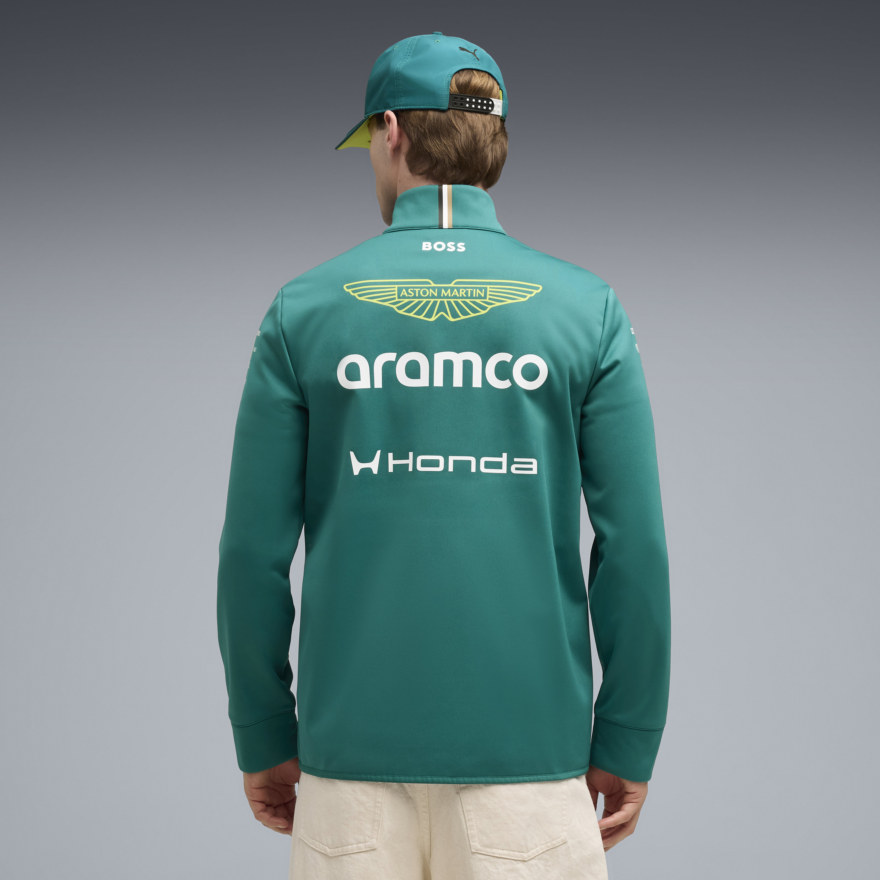 Aston Martin F1 Team 2026 Softshell Jacket Mens - Green Lux