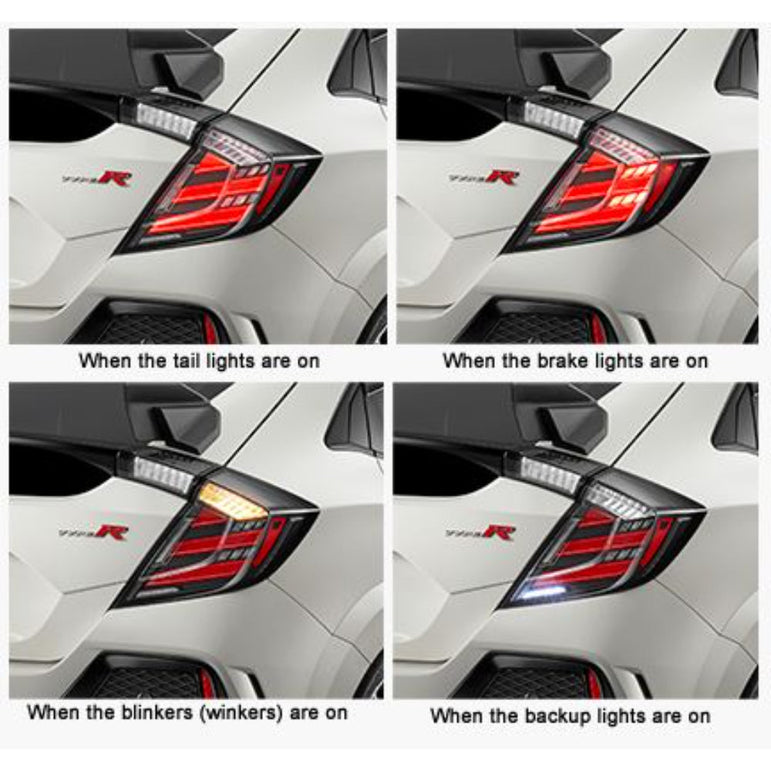 Mugen LED Rear Tail Lights Honda Civic Type R FK8 17-22