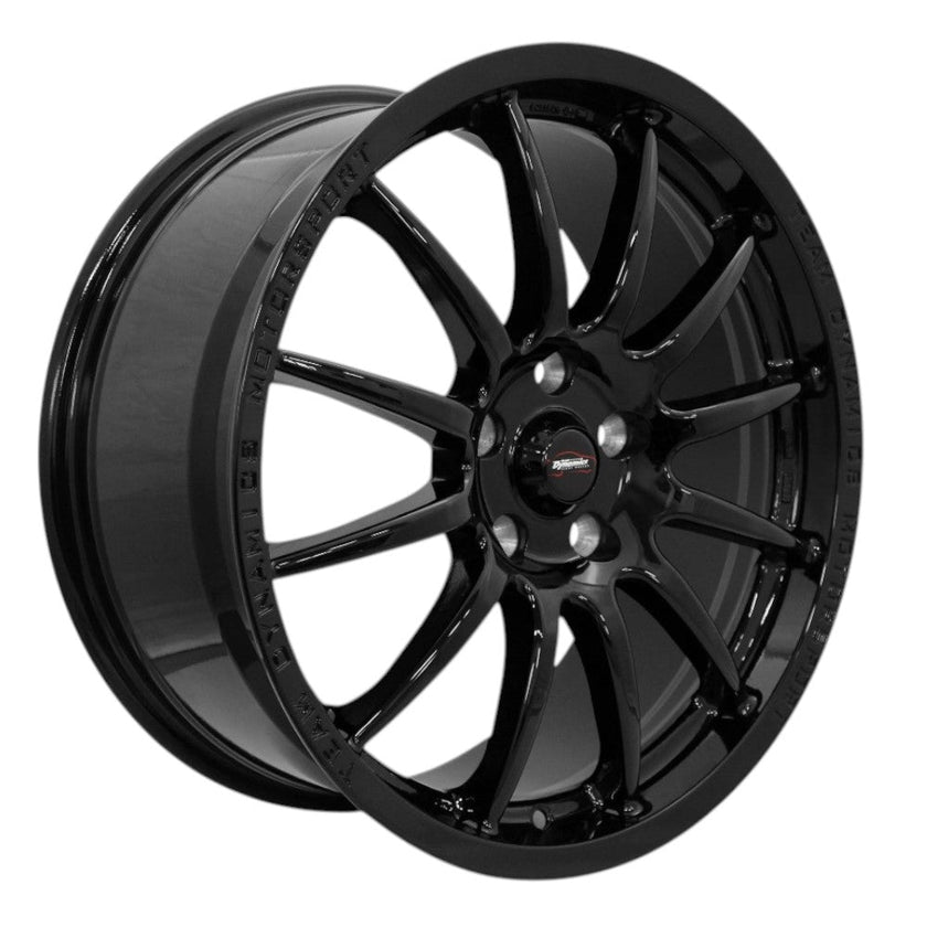 Team Dynamics Pro Race 1.2 Alloy Wheel 18x8 ET35 5x100 Gloss Black 73.1mm CB