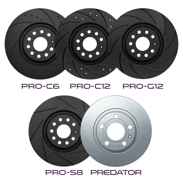 Probite Solid Performance Rear Brake Discs Volkswagen Golf GTI MK7 300mm