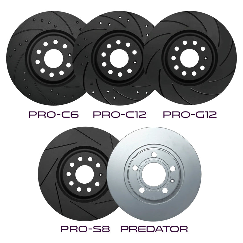Probite Vented Performance Front Brake Discs Honda Civic Type R EP3 FN2 300mm