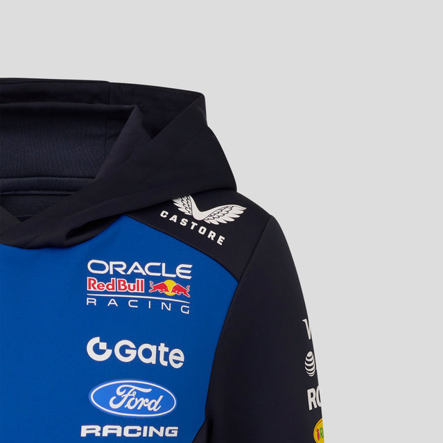 Red Bull Racing F1 Team 2026 Overhead Hoodie Kids - Night Sky / Surf The Web
