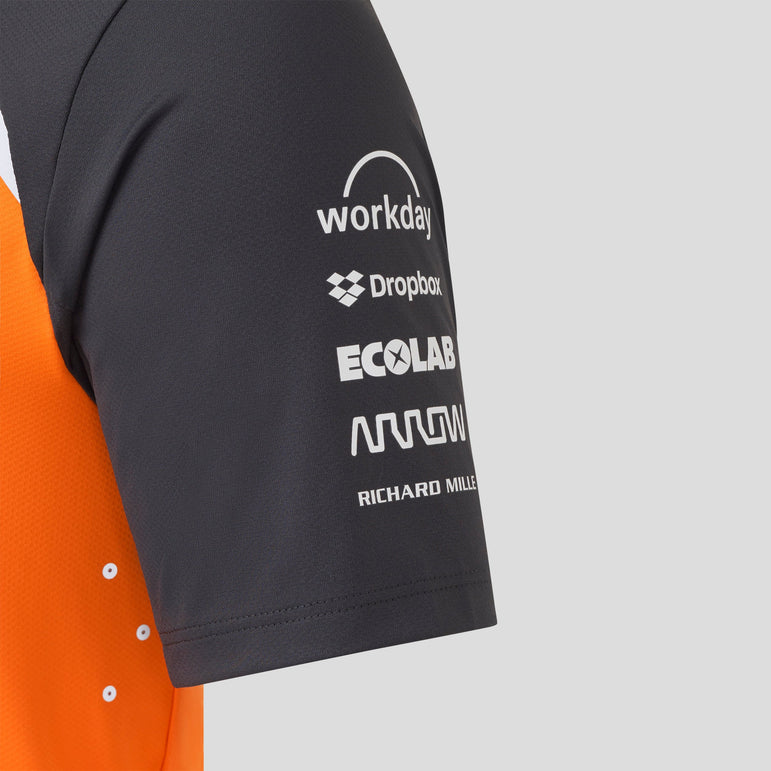 McLaren Racing F1 Official Team 2025 Set Up T-Shirt Oscar Piastri Mens - Papaya