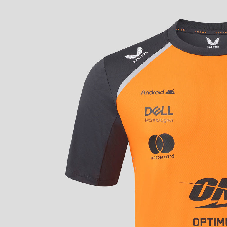 McLaren Racing F1 Official Team 2025 Set Up T-Shirt Oscar Piastri Mens - Papaya