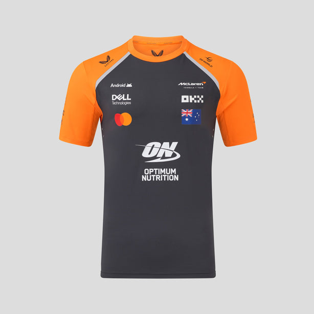 McLaren Racing F1 Official Team 2025 Set Up T-Shirt Oscar Piastri Mens - Anthracite