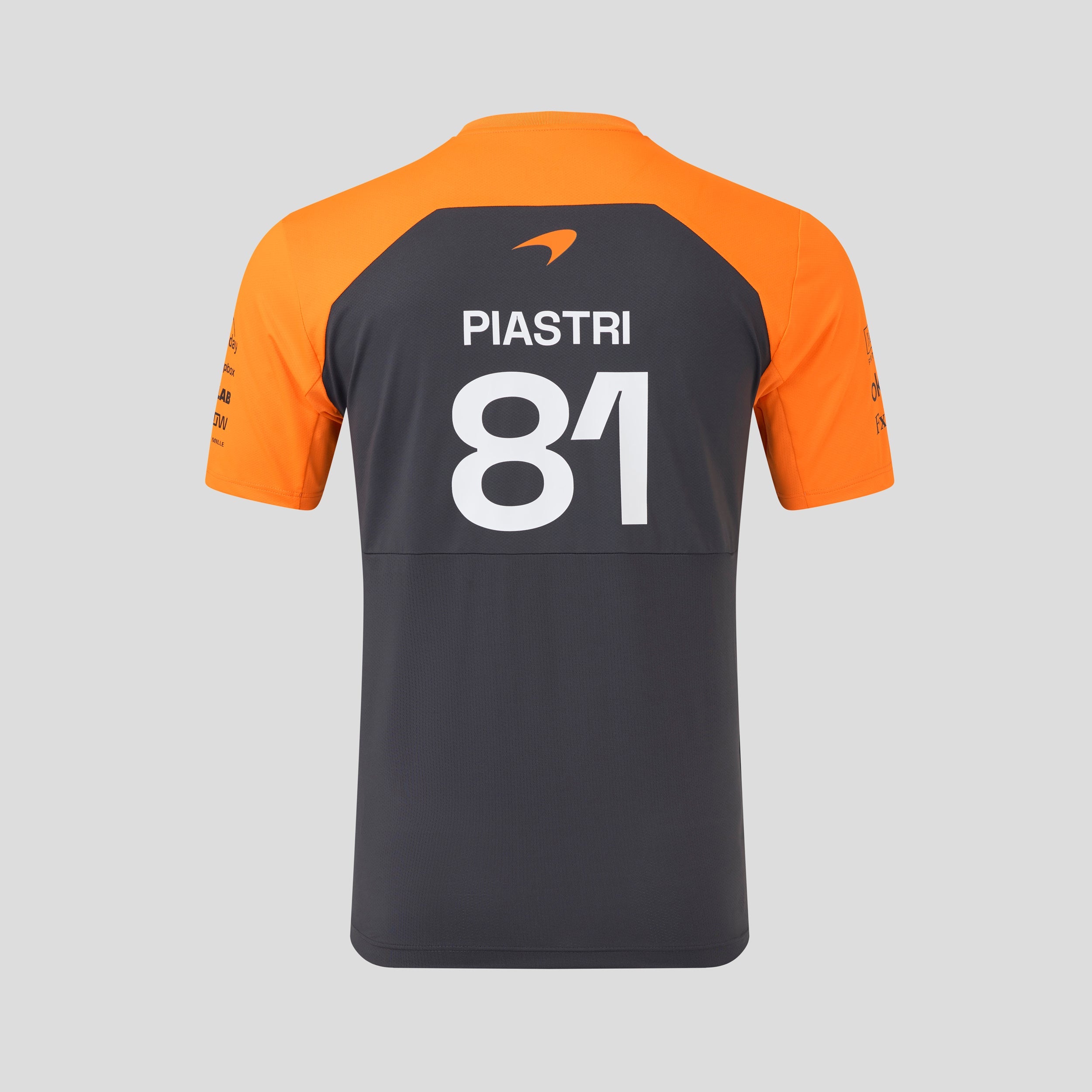 McLaren Racing F1 Official Team 2025 Set Up T-Shirt Oscar Piastri Mens - Anthracite