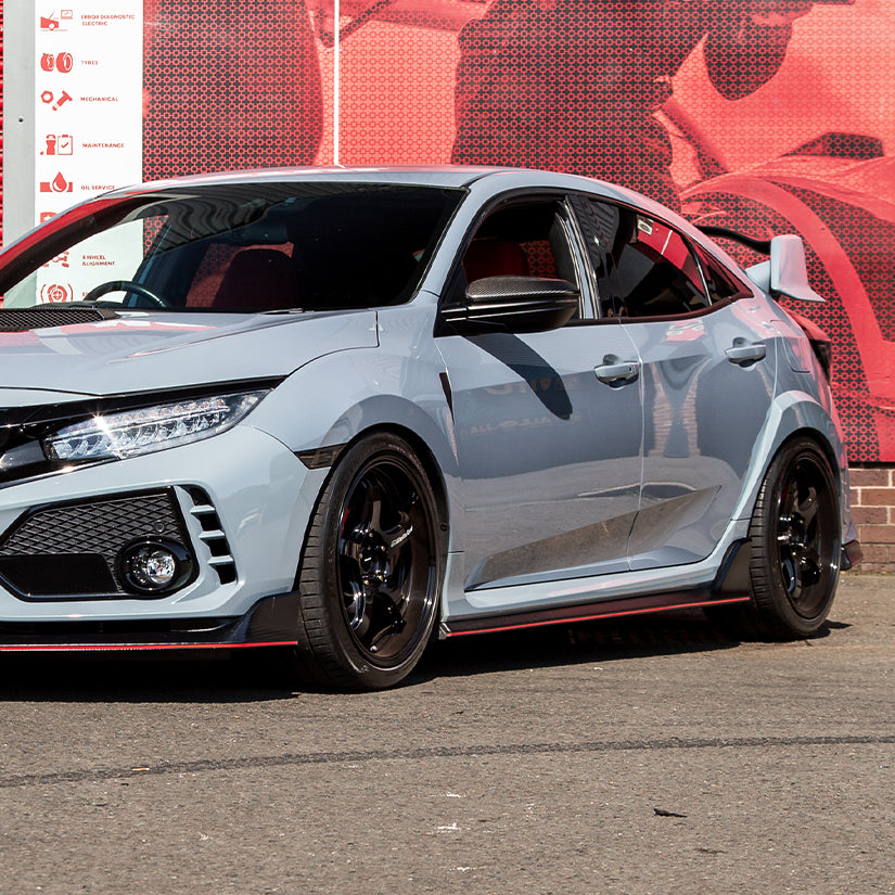 WedsSport RN-05M 18x9.5 ET36 Gloss Black Wheel Falken FK520 265/35/18 Tyre (Set of 4) Honda Civic Type R FK8