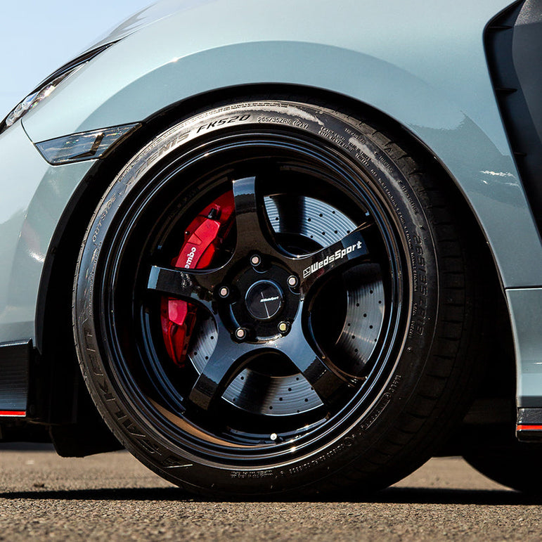 WedsSport RN-05M 18x9.5 ET36 Gloss Black Wheel Falken FK520 265/35/18 Tyre (Set of 4) Honda Civic Type R FK8