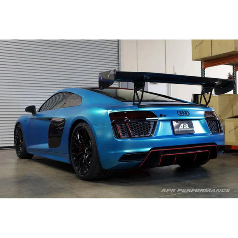 APR Performance GTC-500 71in Adjustable Carbon Fiber Wing With Carbon Active Spoiler Replacement Audi R8 16+