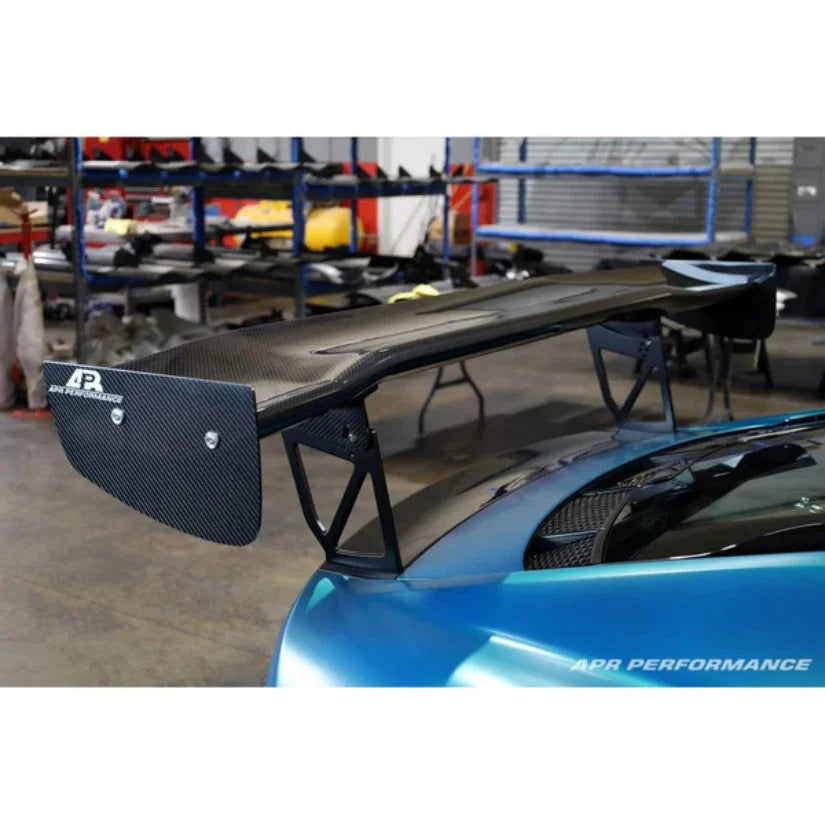 APR Performance GTC-500 71in Adjustable Carbon Fiber Wing With Carbon Active Spoiler Replacement Audi R8 16+