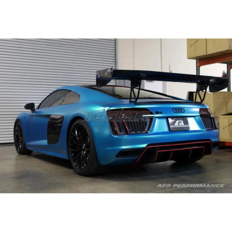 APR Performance GTC-500 74in Adjustable Carbon Fiber Wing With Carbon Active Spoiler Replacement Audi R8 16+