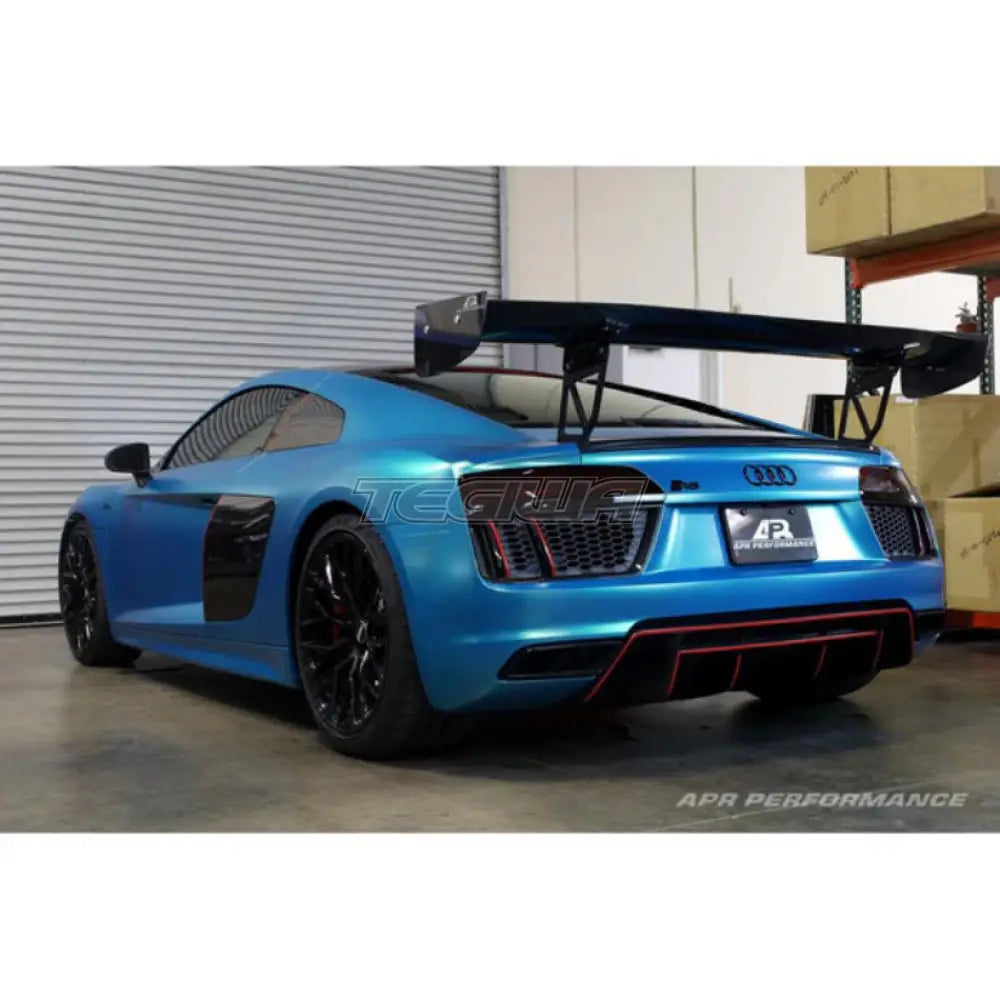 APR Performance GTC-500 74in Adjustable Carbon Fiber Wing With Carbon Active Spoiler Replacement Audi R8 16+