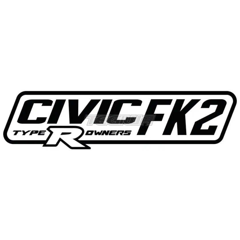 CIVIC FK2 TYPE R OWNERS OFFICIAL STICKER DECAL 6INCH BLACK PAIR - Clearance