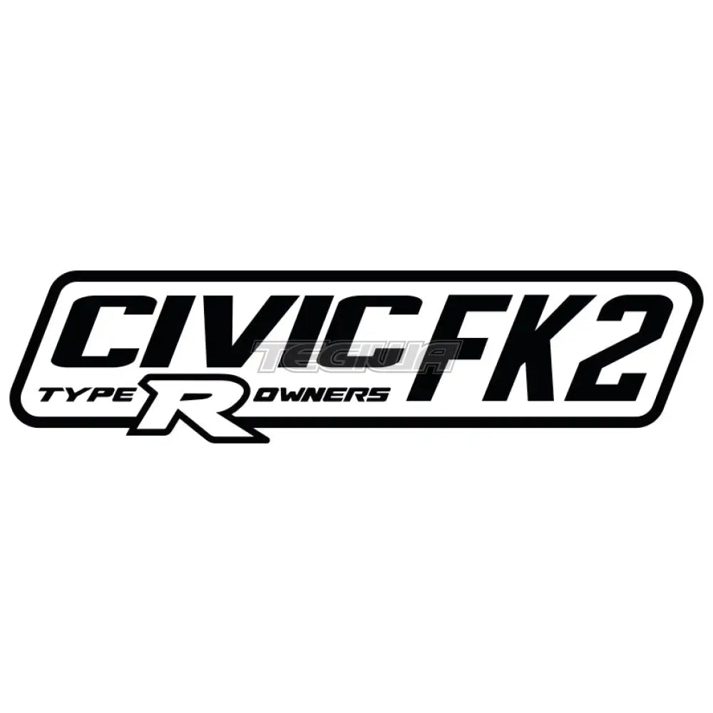 CIVIC FK2 TYPE R OWNERS OFFICIAL STICKER DECAL 6INCH BLACK PAIR - Clearance