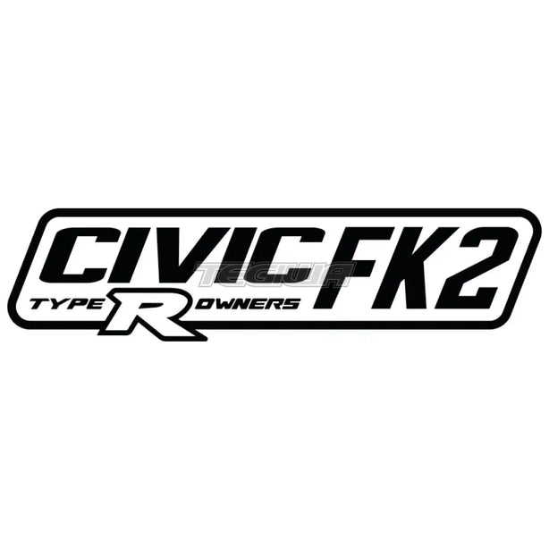 CIVIC FK2 TYPE R OWNERS OFFICIAL STICKER DECAL 6INCH BLACK PAIR - Clearance