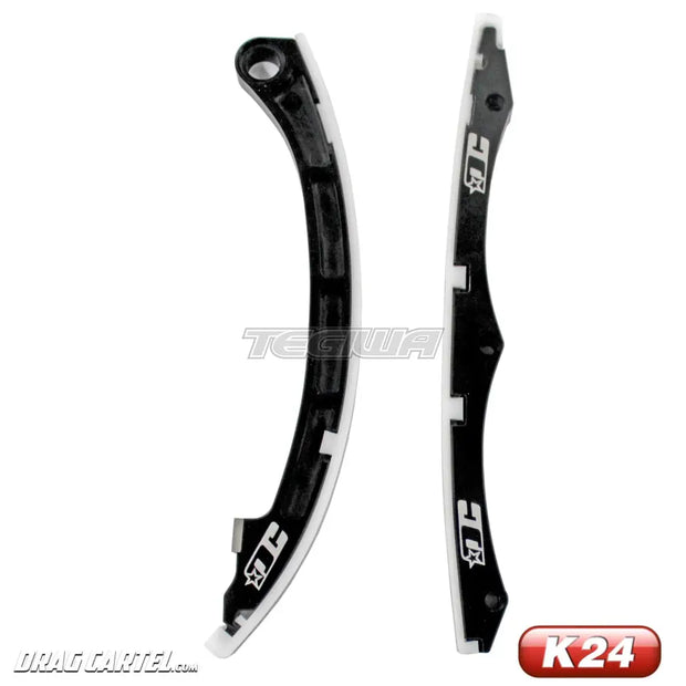 Drag Cartel K-Series K20 K24 Billet Chain Guide Kit Both Fixed & Pivoting With Replaceable Delrin Strips