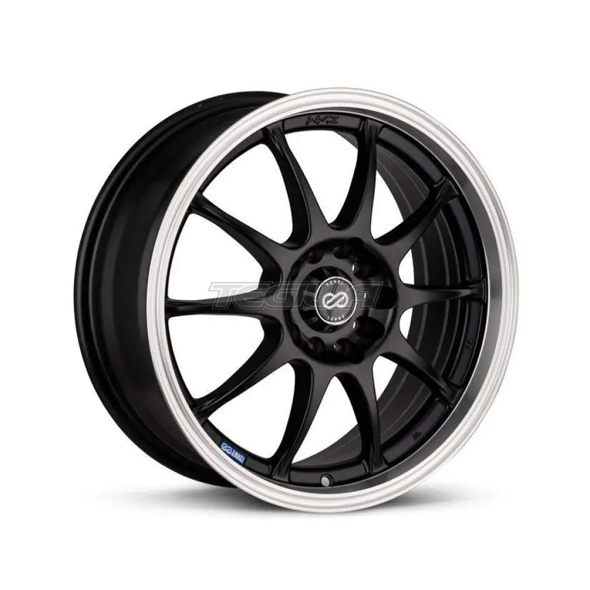 Enkei J10 Alloy Wheel 17x7 ET38 5x108/115 Matt Black Machined Lip 72.6mm CB
