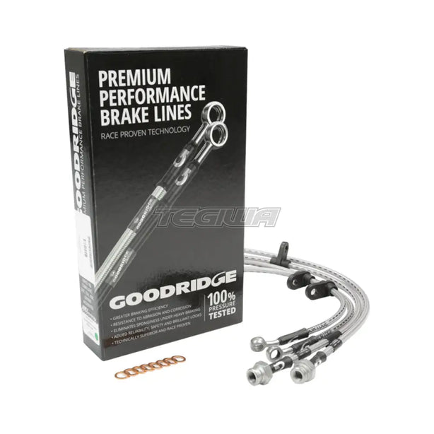 Goodridge Braided Brake Line Hoses Set Honda Civic CRX EE EF - Discs