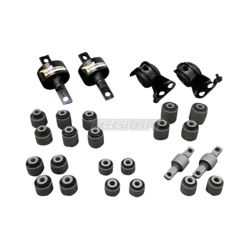 Hardrace Hardened Rubber Arm Bushes Complete 26Pc Set USDM Honda Integra DC2 RS LS SE GS GS-R 94-01